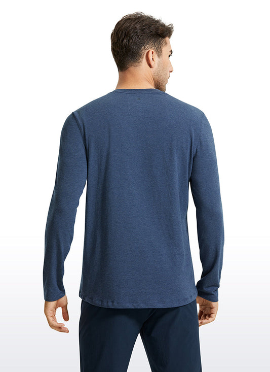 Pima Cotton Henley Long Sleeve