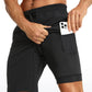 Feathery-Fit Athletic Shorts 9''- Lined