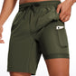 Feathery-Fit Athletic Shorts 9''- Lined