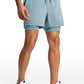 Feathery-Fit 2 in 1 Athletic Shorts 5''- with Pockets & Long Liner