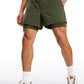 Feathery-Fit 2 in 1 Athletic Shorts 5''- with Pockets & Long Liner