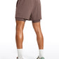 Feathery-Fit 2 in 1 Athletic Shorts 5''- with Pockets & Long Liner