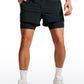 Feathery-Fit 2 in 1 Athletic Shorts 3.5''- with Pockets & Long Liner