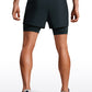 Feathery-Fit 2 in 1 Athletic Shorts 3.5''- with Pockets & Long Liner