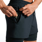 Feathery-Fit 2 in 1 Athletic Shorts 3.5''- with Pockets & Long Liner