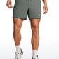 Feathery-Fit 2 in 1 Athletic Shorts 5''- with Pockets