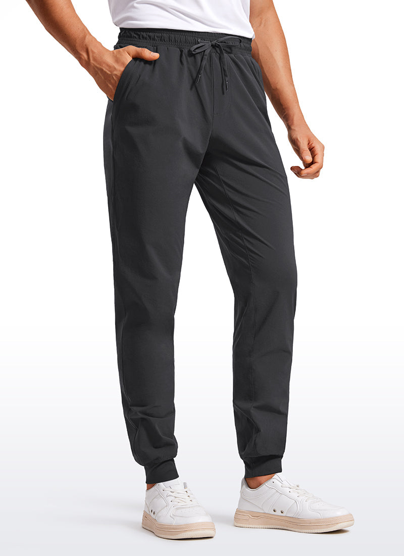 Lightweight Water Resistant Athletic Joggers with Zip Pockets 31"