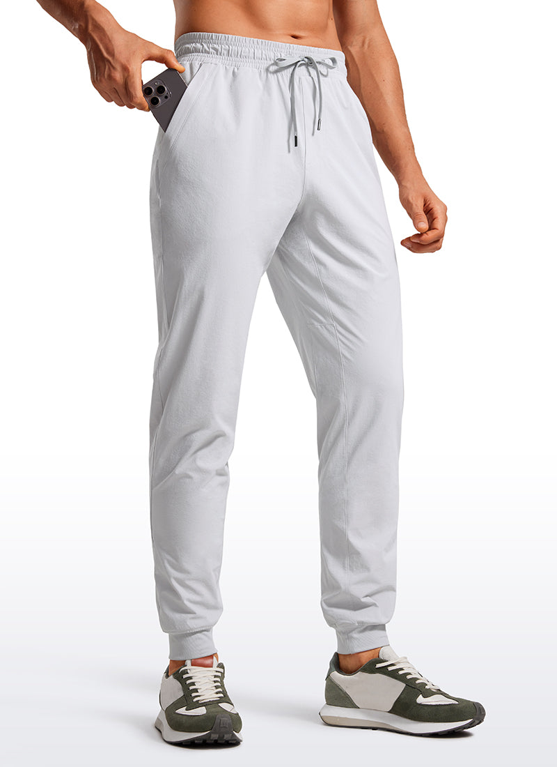 Lightweight Water Resistant Athletic Joggers with Zip Pockets 31"