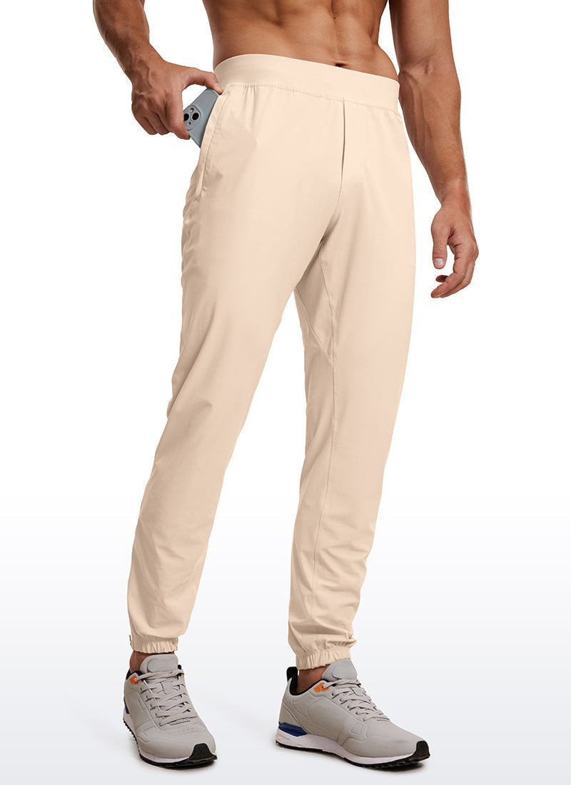 Lightweight Quick Dry Slim-Fit Joggers 29"-Zipper Pockets