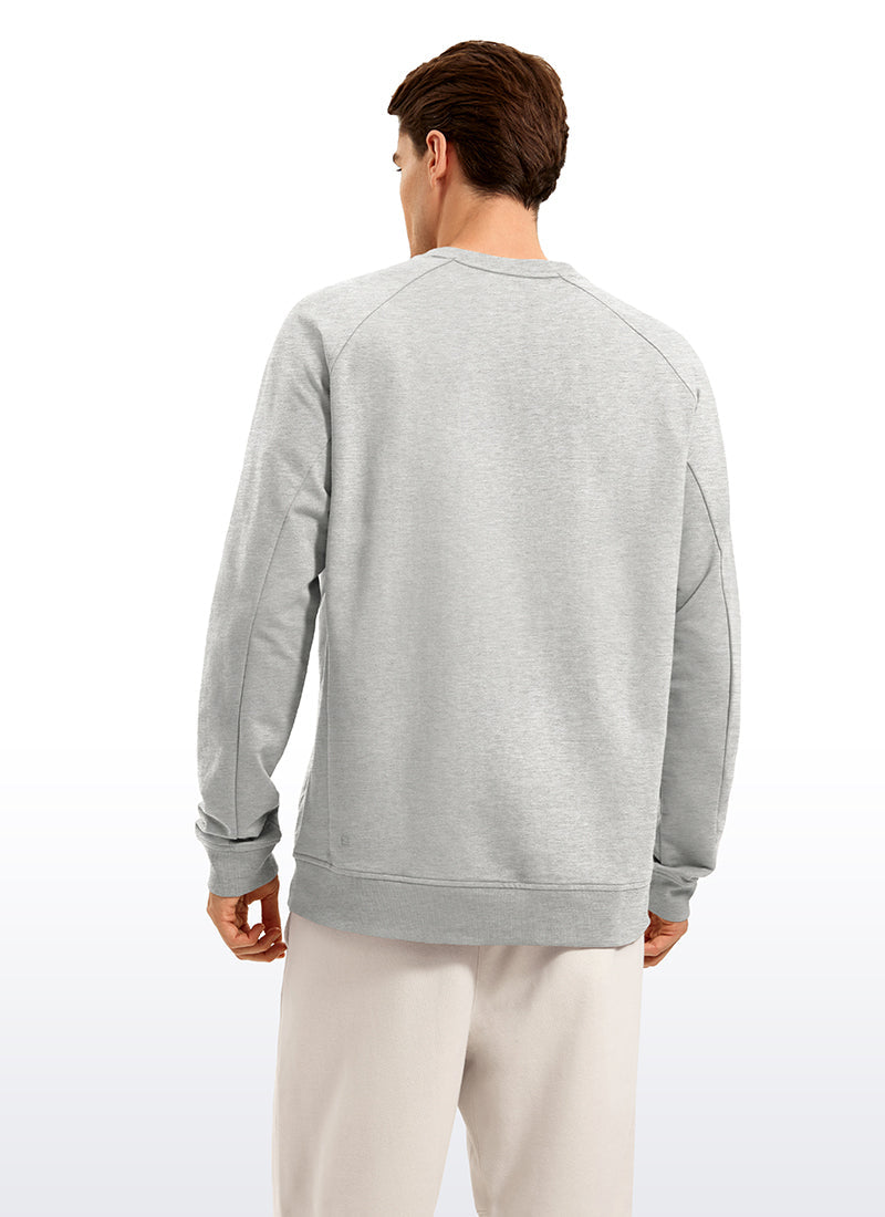 French Terry Pullover Sweatshirts with Zip Pockets