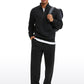 Fleece Lined Half Zip Sweatshirts Mock Neck