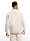 Fleece Lined Half Zip Sweatshirts Mock Neck