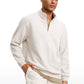 Fleece Lined Half Zip Sweatshirts Mock Neck