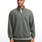 Fleece Lined Half Zip Sweatshirts Mock Neck