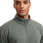 Fleece Lined Half Zip Sweatshirts Mock Neck