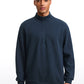 Fleece Lined Half Zip Sweatshirts Mock Neck