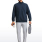 Fleece Lined Half Zip Sweatshirts Mock Neck