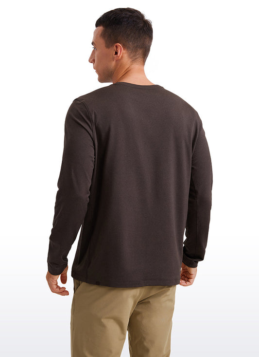 Soft Stretchy Crewneck Long Sleeve Shirts