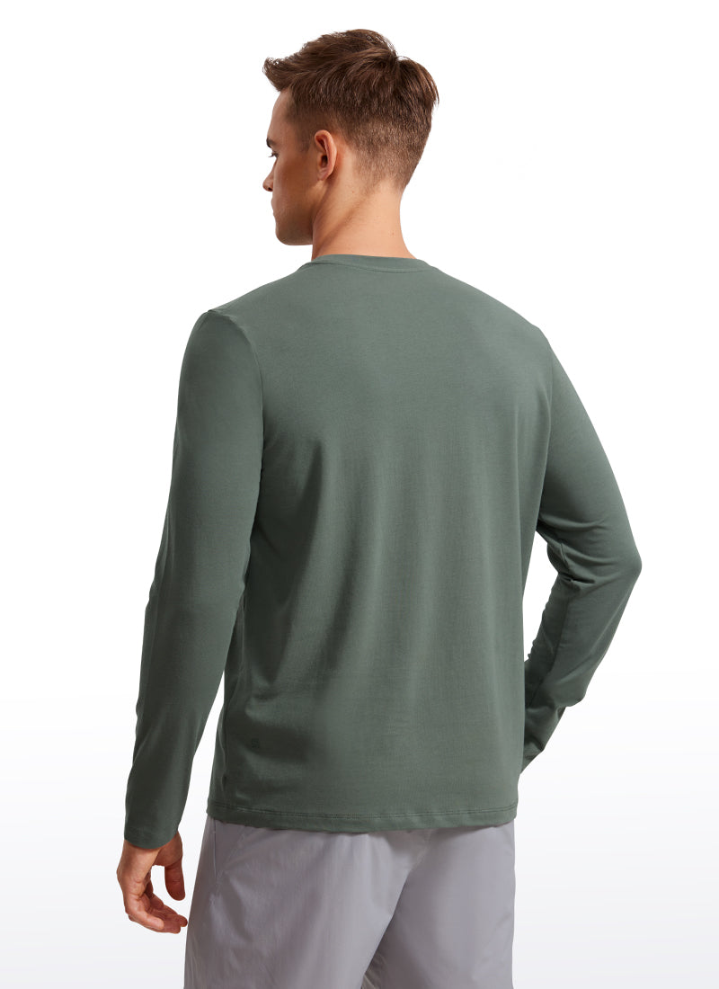 Pima Cotton Pro Long Sleeves Round Neck