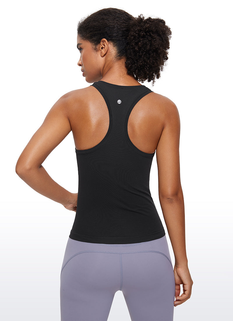 Seamless Scroop Neck Racerback Tanks