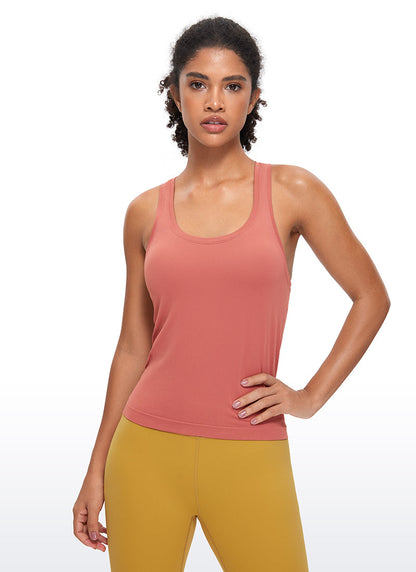 Seamless Scroop Neck Racerback Tanks