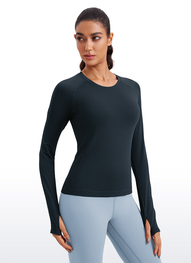 Seamless Long Sleeves with Thumbholes Shirts