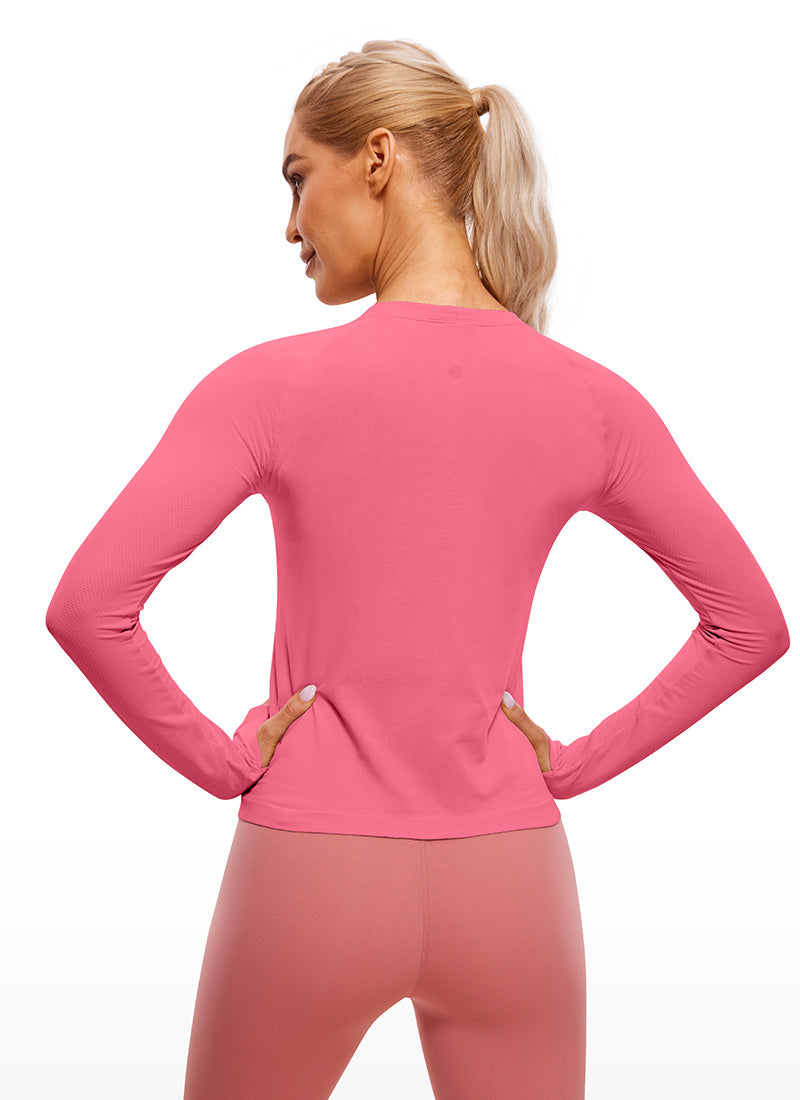 Seamless Long Sleeves with Thumbholes Shirts