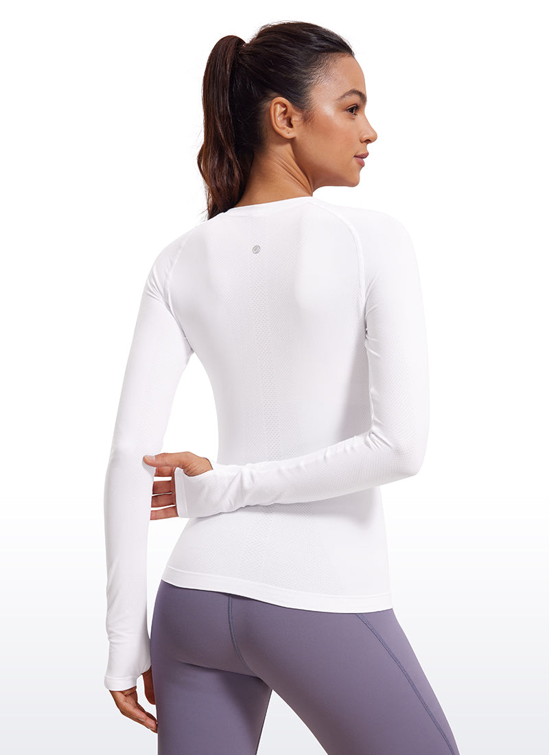 Seamless Long Sleeves with Thumbholes Shirts