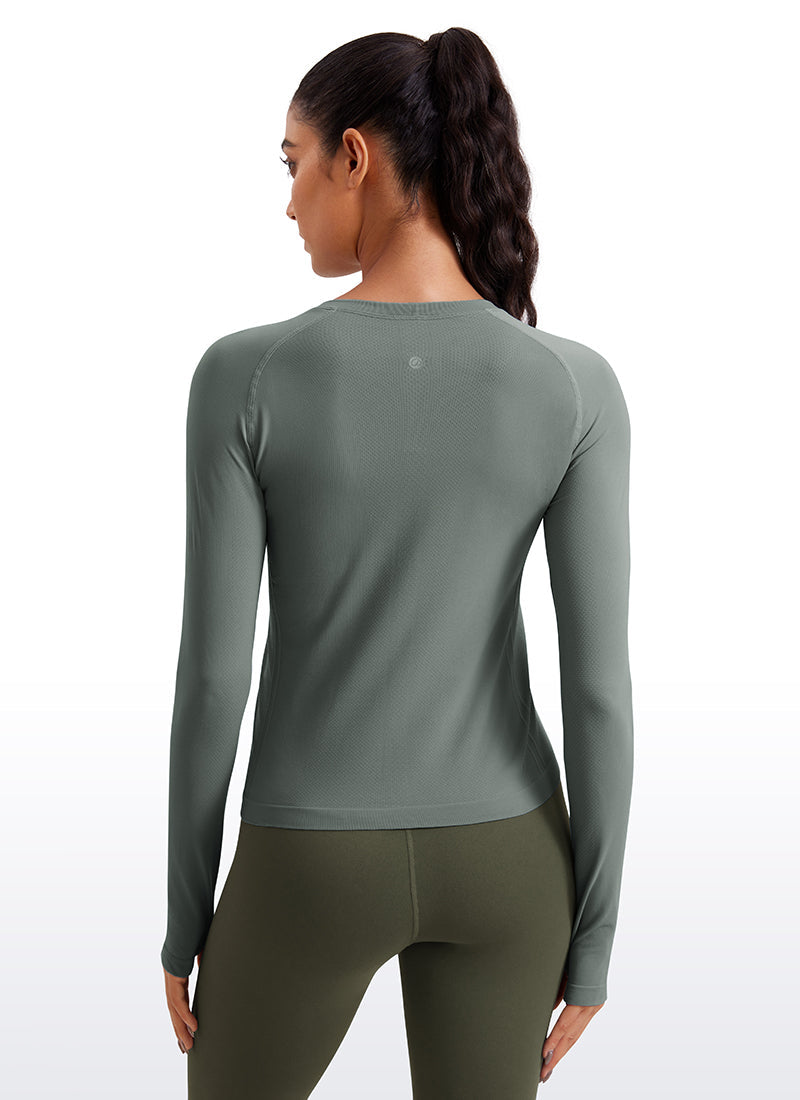 Seamless Long Sleeves with Thumbholes Shirts