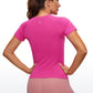 Seamless High Neck Short Sleeves Waist Length