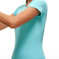 Seamless High Neck Short Sleeves Waist Length