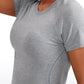 Seamless Crewneck Short Sleeve Shirts Waist Length