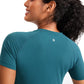 Seamless Crewneck Short Sleeve Shirts Waist Length