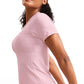 Seamless Crewneck Short Sleeve Shirts Waist Length