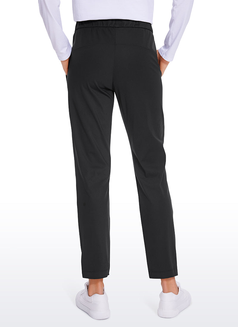 Stretch Drawstring 7/8 Pants with Pockets 27''