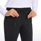 Stretch Drawstring 7/8 Pants with Pockets 27''