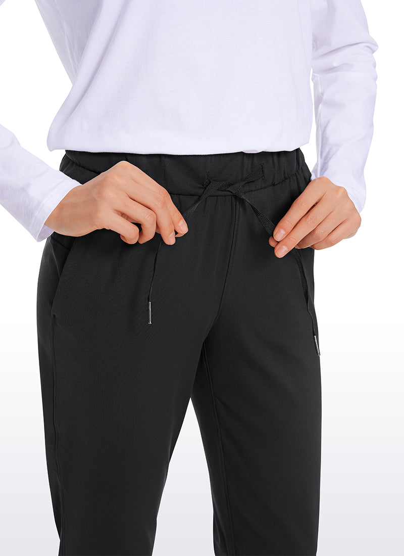 Stretch Drawstring 7/8 Pants with Pockets 27''