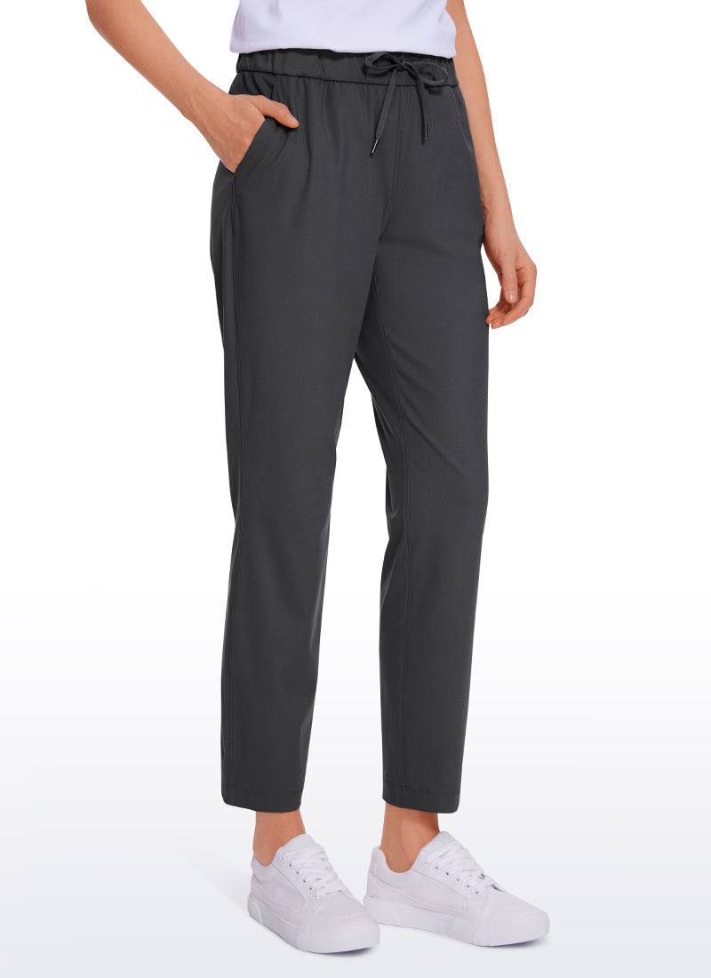 Stretch Drawstring 7/8 Pants with Pockets 27''