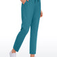 Stretch Drawstring 7/8 Pants with Pockets 27''