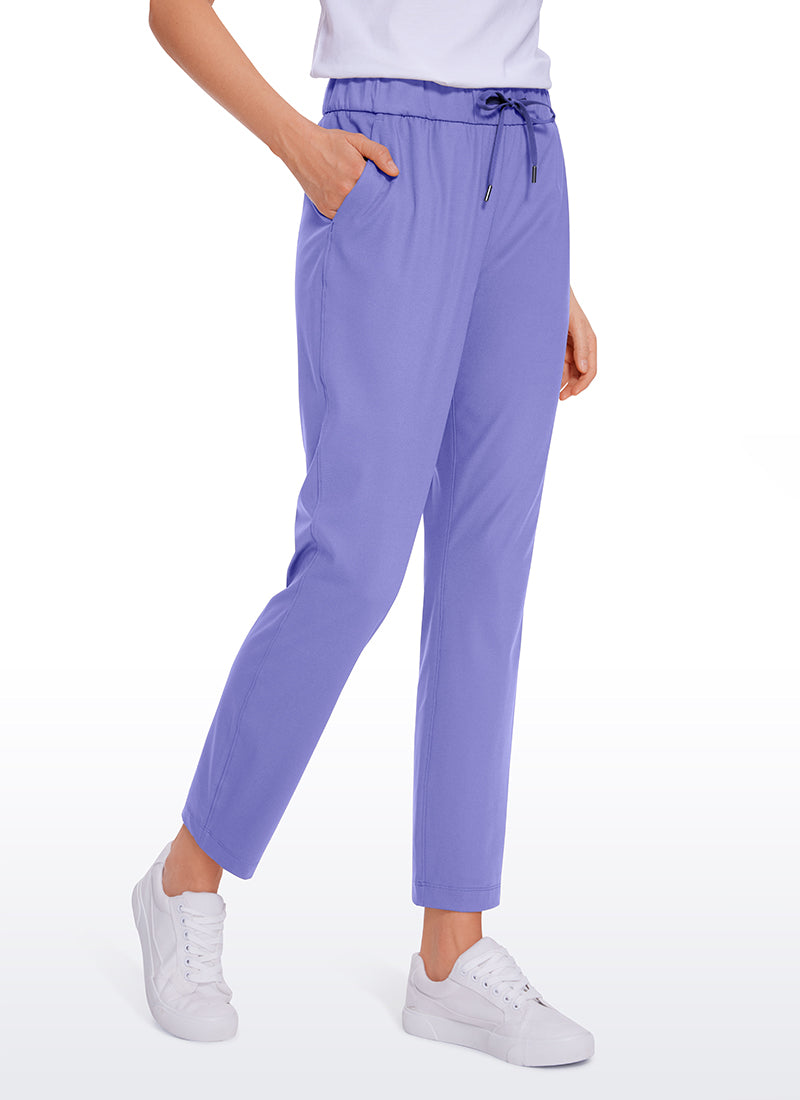 Stretch Drawstring 7/8 Pants with Pockets 27''