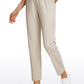 Stretch Drawstring 7/8 Pants with Pockets 27''