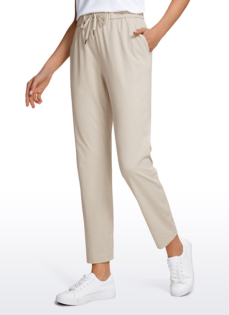 Stretch Drawstring 7/8 Pants with Pockets 27''