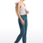 Stretch Drawstring Long Pants with Pockets 31''