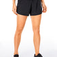 Feathery-Fit Mid-Rise Lined Shorts with Flat Waist 4''