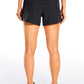 Feathery-Fit Mid-Rise Lined Shorts with Flat Waist 4''