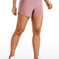 Feathery-Fit Mid-Rise Lined Shorts with Flat Waist 4''