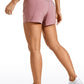 Feathery-Fit Mid-Rise Lined Shorts with Flat Waist 4''