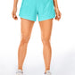 Feathery-Fit Mid-Rise Lined Shorts with Flat Waist 4''