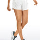 Feathery-Fit Mid-Rise Lined Shorts with Flat Waist 4''