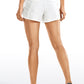 Feathery-Fit Mid-Rise Lined Shorts with Flat Waist 4''